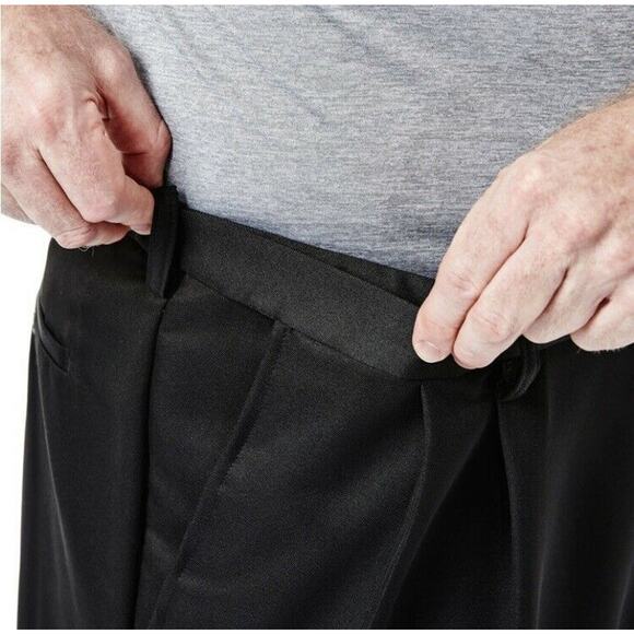 Haggar Chino Shorts Men's Khaki Cool 18 Pro Gabardine Flat Front Casual sz 52 W - Picture 8 of 16